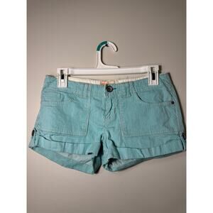 Y2K Vintage Garage Low Rise Striped Cargo Shorts Size 3